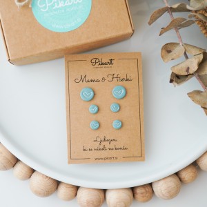 Ujemajoči uhani za mami in hči – ročno izdelano personalizirano darilo