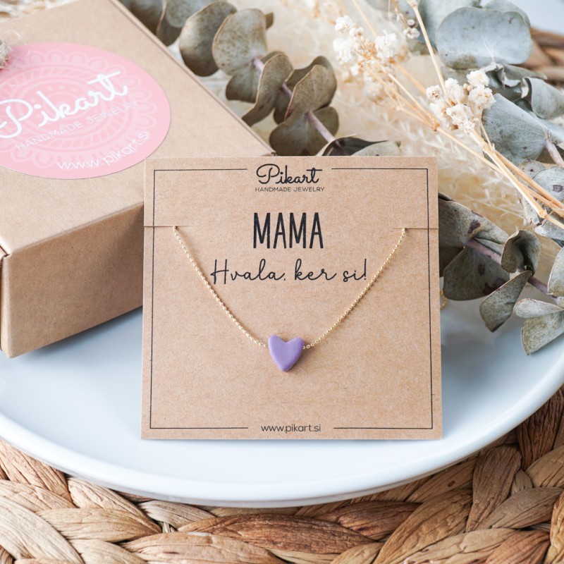 Darilo za mami - zlata verižica s srčkom