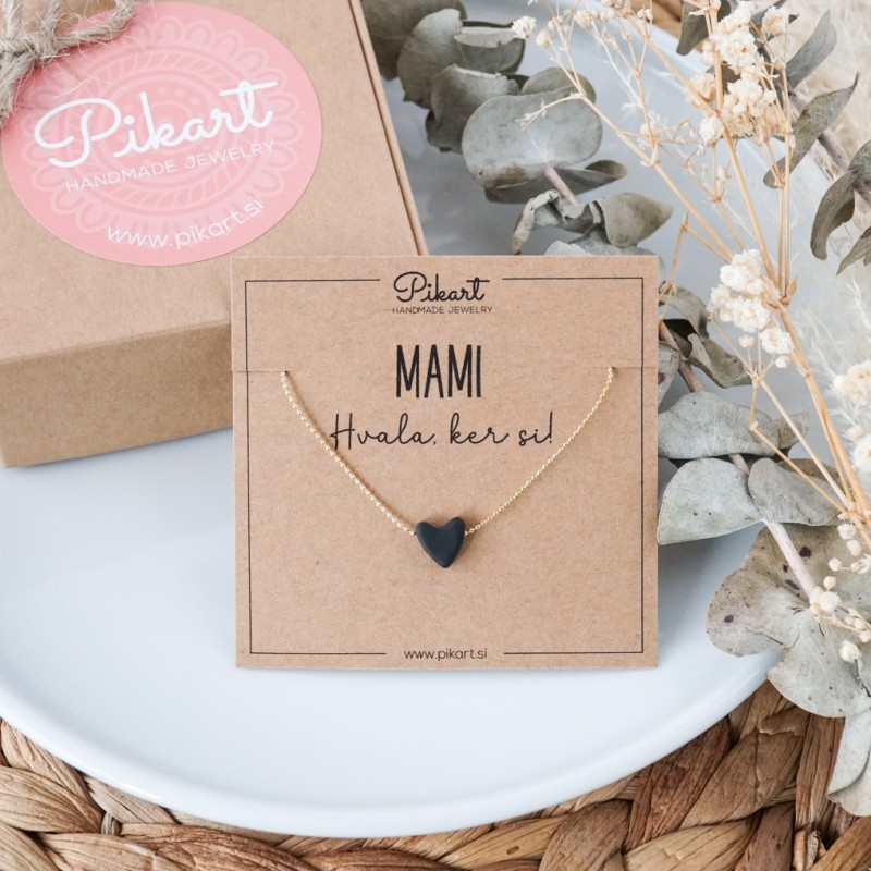 Darilo za mami - zlata verižica s srčkom