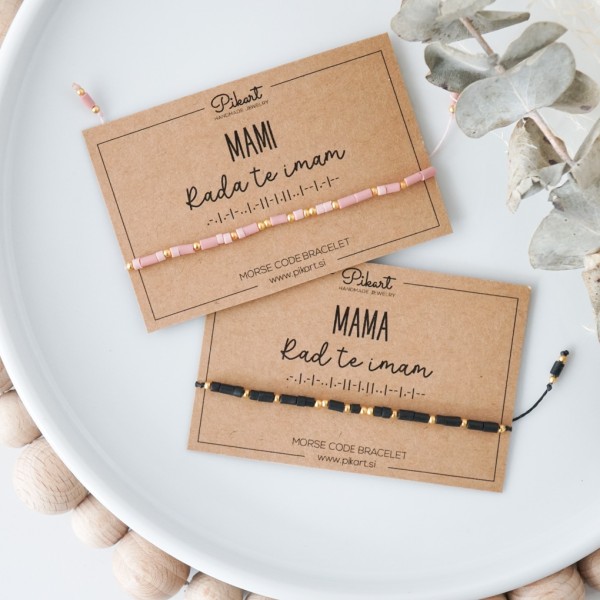 Modna zapestnica s skritim sporočilom - Darilo za mami