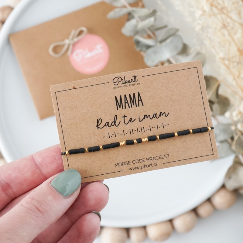 Modna zapestnica s skritim sporočilom - Darilo za mami