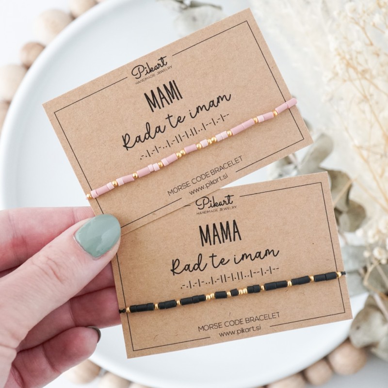 Modna zapestnica s skritim sporočilom - Darilo za mami