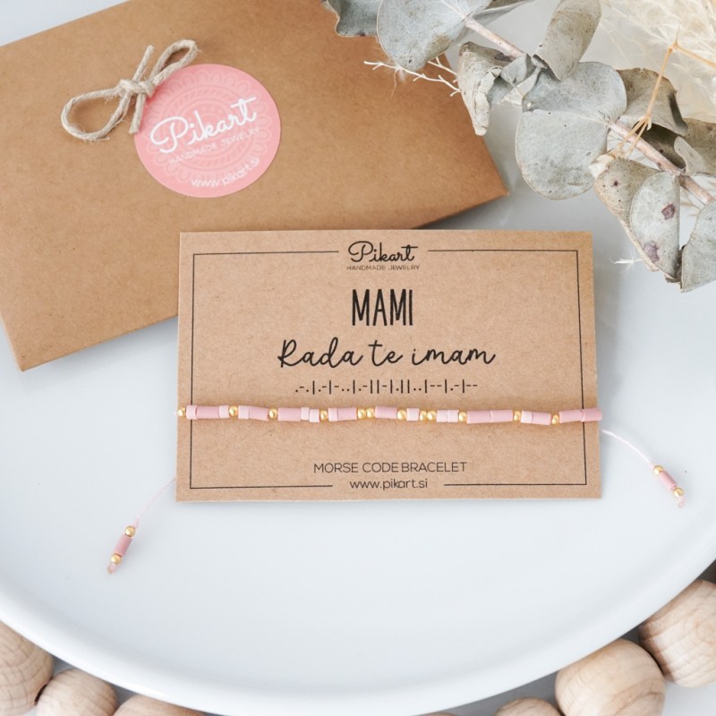 Modna zapestnica s skritim sporočilom - Darilo za mami