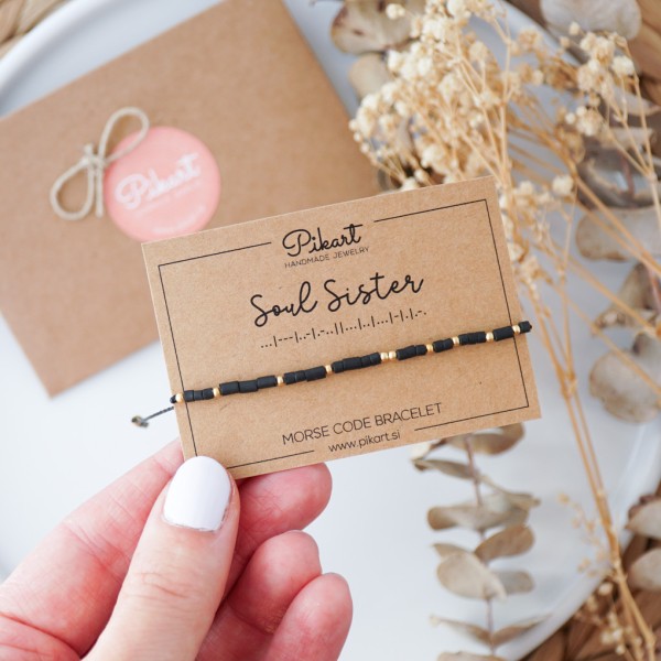 Darilo za prijateljico – Morsejeva zapestnica Soul Sister