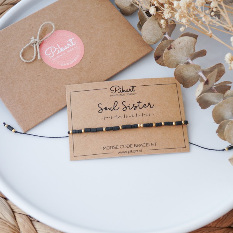 Darilo za prijateljico – Morsejeva zapestnica Soul Sister
