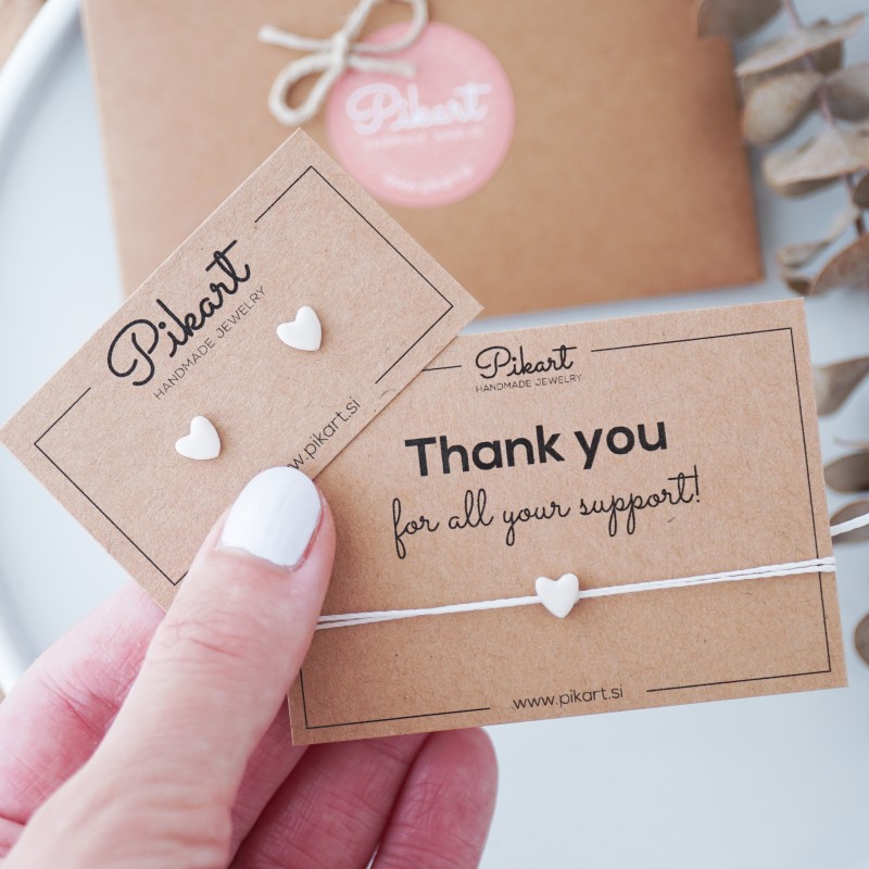 Zahvalno darilo za sodelavko ali prijateljico – zapestnica s srčkom