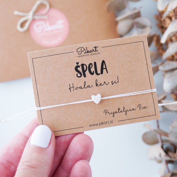 Zahvalno darilo za prijateljico - personalizirana zapestnica