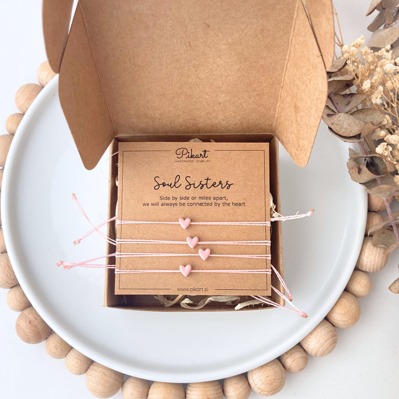 Darilo za prijateljico Soul sisters | Zapestnica + kartica
