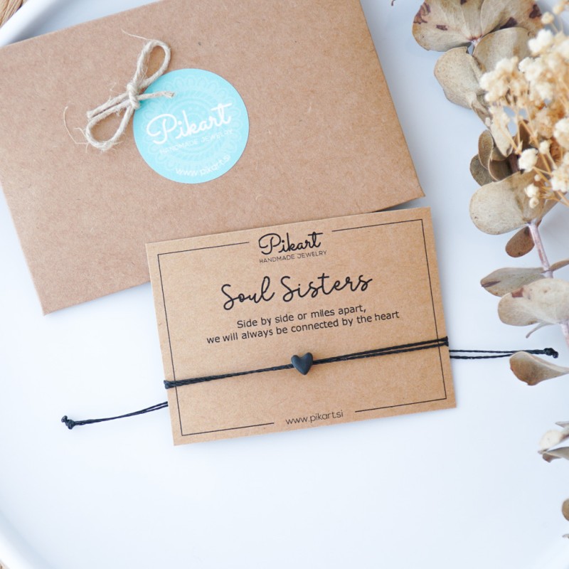 Darilo za prijateljico Soul sisters | Zapestnica + kartica