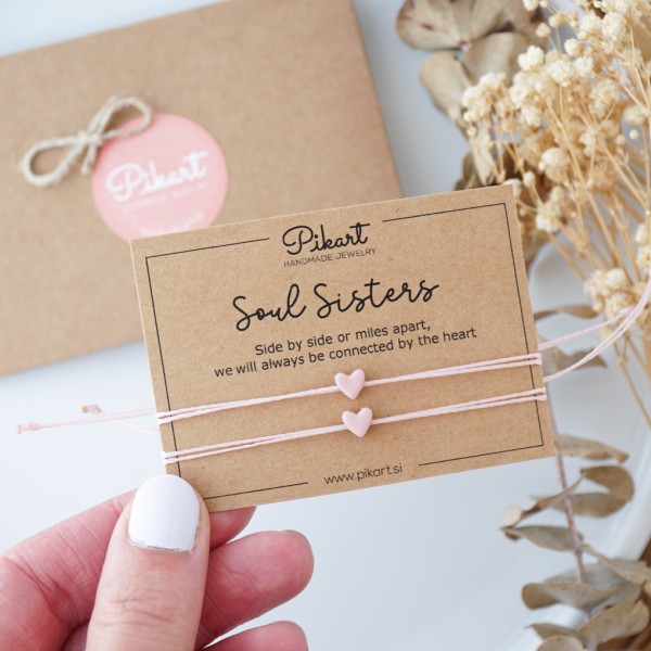 Darilo za prijateljico Soul sisters | Zapestnica + kartica
