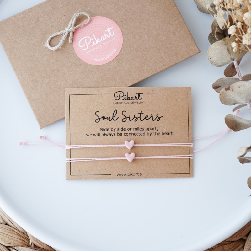 Darilo za prijateljico Soul sisters | Zapestnica + kartica