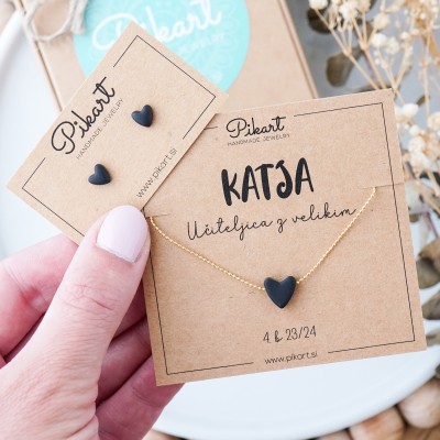 Unikatno darilo za učiteljico - verižica s srčkom