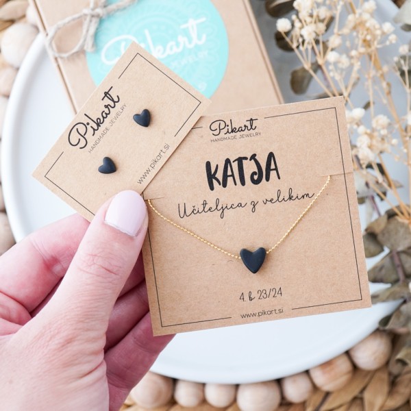 Unikatno darilo za učiteljico - verižica s srčkom