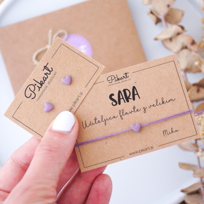 Darilo za učiteljico glasbe v glasbeni šoli - personalizirana zapestnica