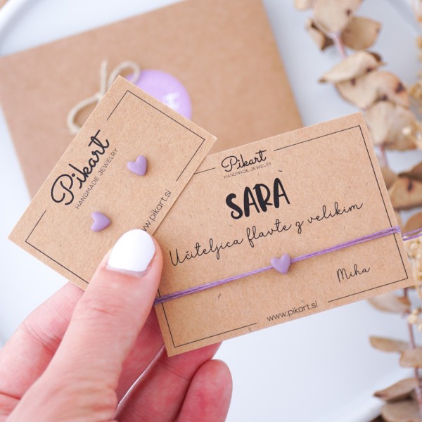 Darilo za učiteljico glasbe v glasbeni šoli - personalizirana zapestnica