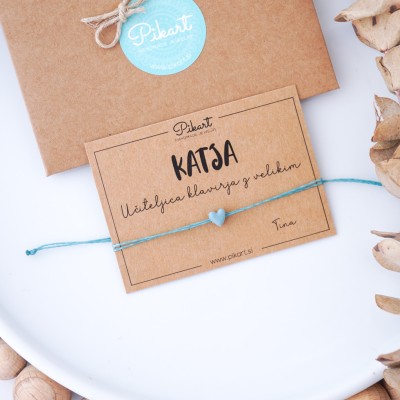 Darilo za učiteljico glasbe v glasbeni šoli - personalizirana zapestnica