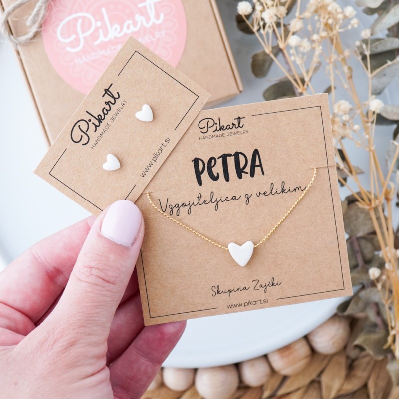 Unikatno darilo za vzgojiteljico - verižica s srčkom