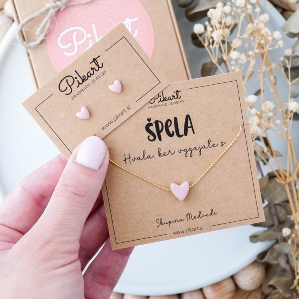 Personalizirano darilo za vzgojiteljico - verižica s srčkom