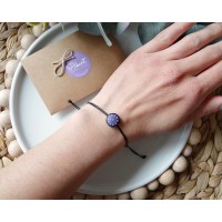Gift for teacher - black and pruple bracelet