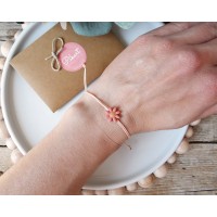 Blush pink flower bracelet - a birthday gift