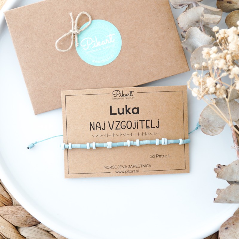 Izvirno darilo za vzgojitelja ali vzgojiteljico - Morsejeva zapestnica