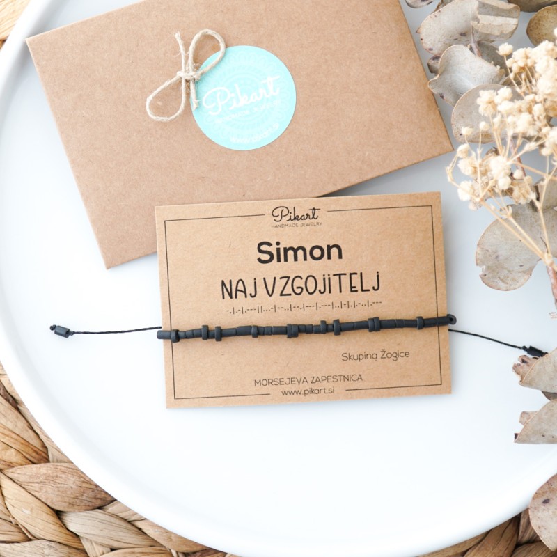 Izvirno darilo za vzgojitelja ali vzgojiteljico - Morsejeva zapestnica