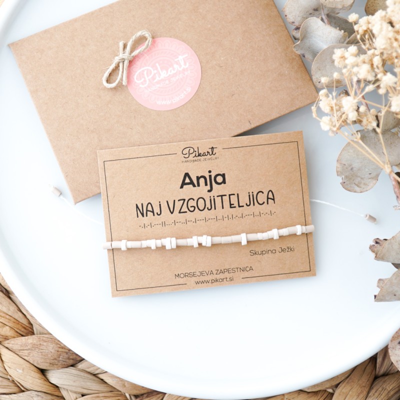 Izvirno darilo za vzgojitelja ali vzgojiteljico - Morsejeva zapestnica