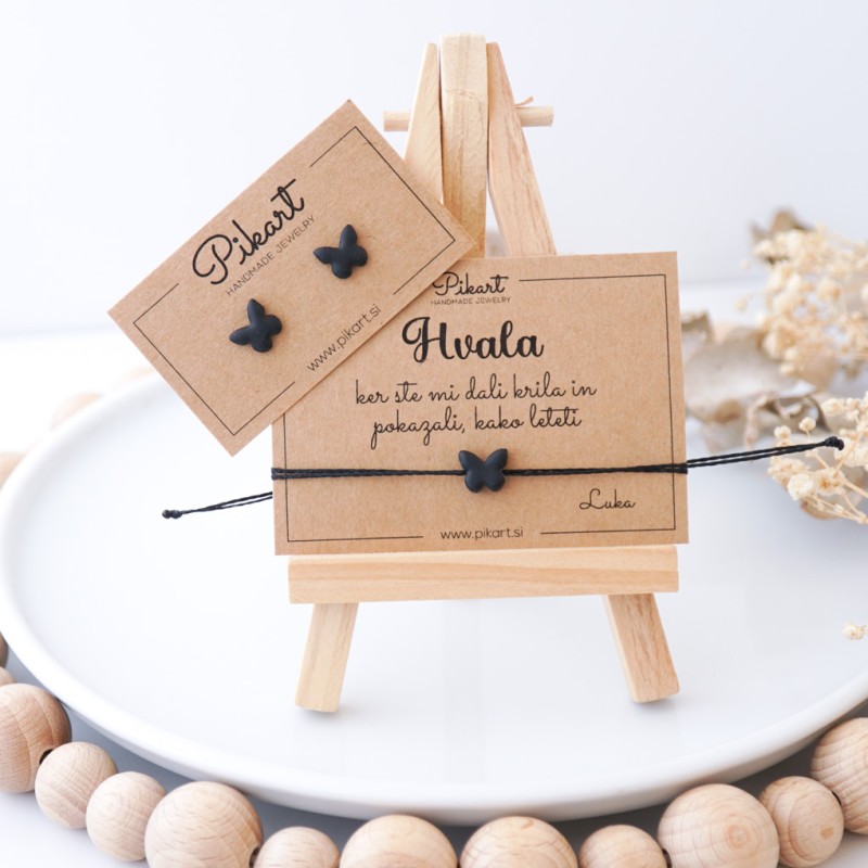 Zapestnica z metuljčkom – darilo za vzgojiteljico ali učiteljico