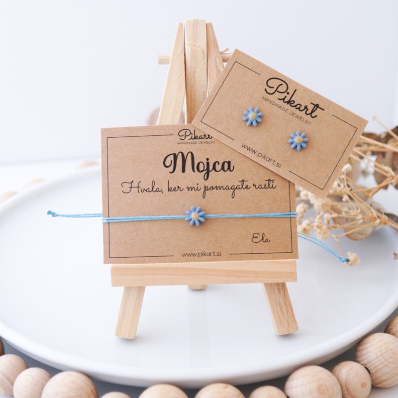 Personalizirano darilo za vzgojiteljice ali učiteljice - zapestnica z rožico