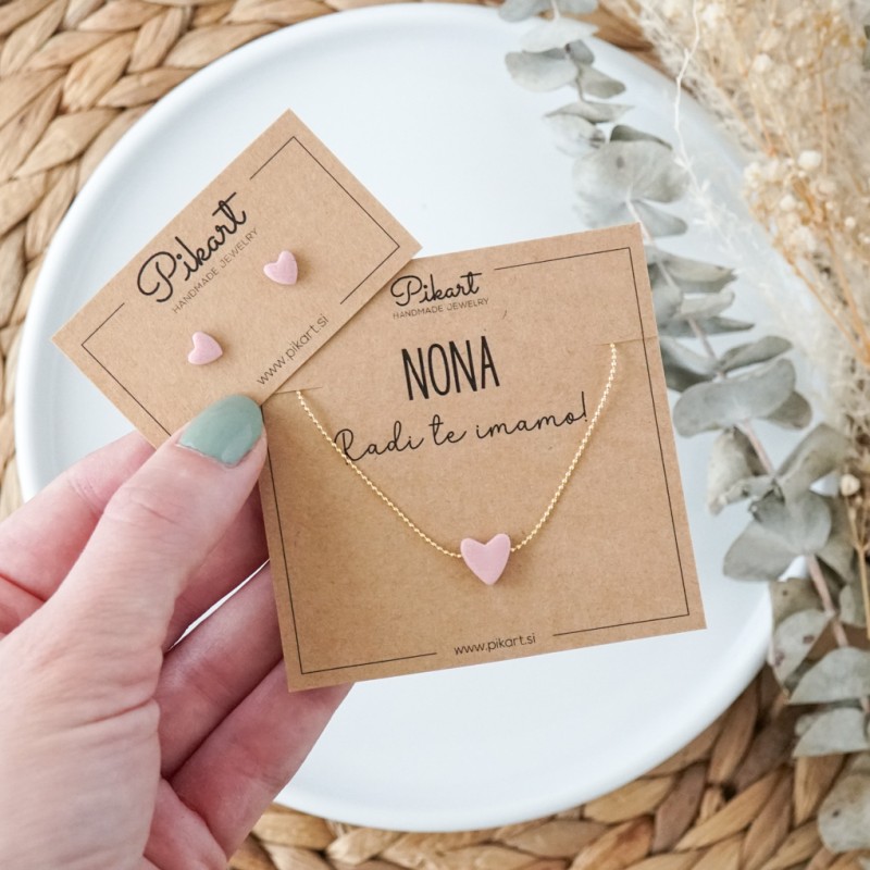 Darilo za babico - zlata verižica s srčkom