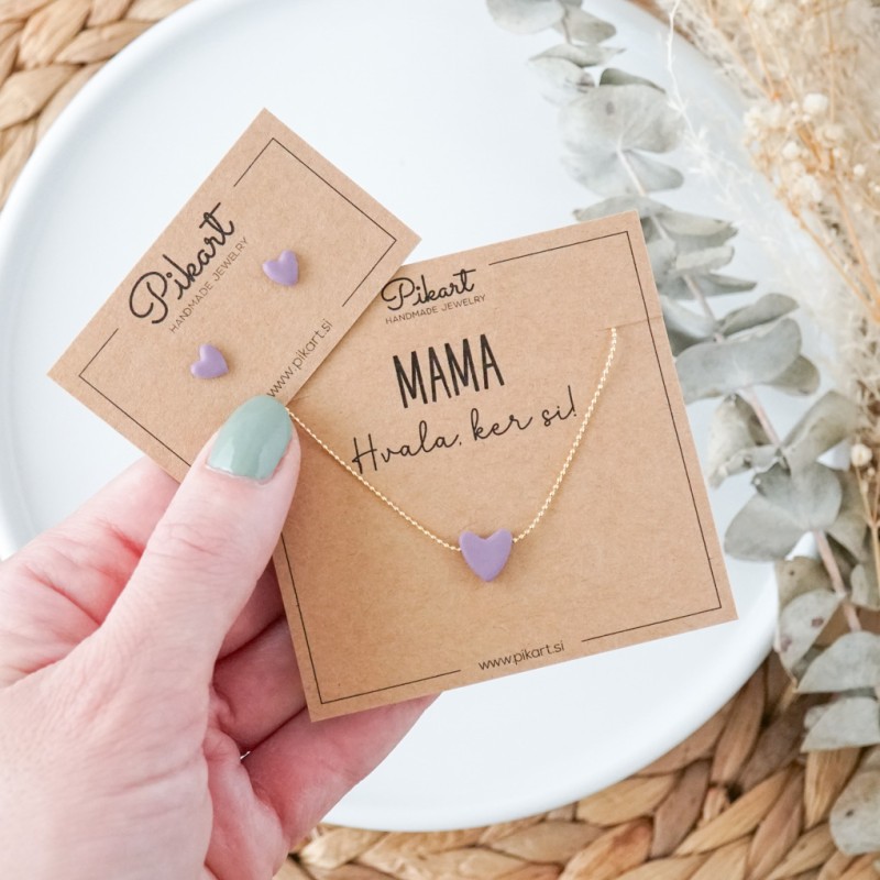 Darilo za babico - zlata verižica s srčkom