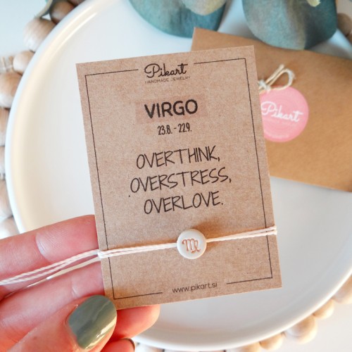 VIRGO bracelet OVERTHINK, OVERSTRESS, OVERLOVE