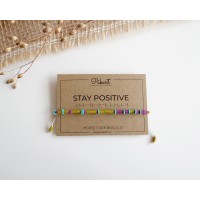 Colorful Morse Code Bracelet with a Hidden Message STAY POSITIVE