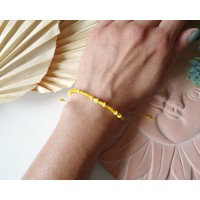 Yellow Morse Code Bracelet with Secret Message TI SI MOJE SONCE