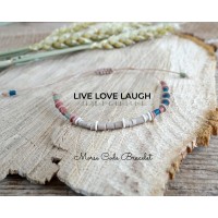 Personalized Morse Code Bracelet with a Hidden Message LIVE LOVE LAUGH