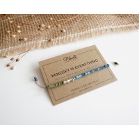 Beaded Morse Code Bracelet with a Hidden Message MINDSET IS EVERYTHING