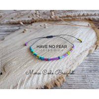 Colorful Morse Code Bracelet with a Hidden Message HAVE NO FEAR