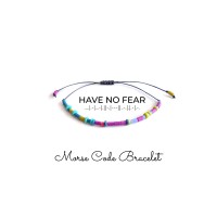 Colorful Morse Code Bracelet with a Hidden Message HAVE NO FEAR