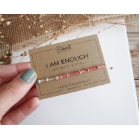 Beautiful Morse Code Bracelet with a Hidden Message I AM ENOUGH