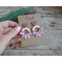 Blush Pink Statement Dangle Earrings