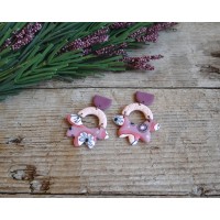 Blush Pink Statement Dangle Earrings