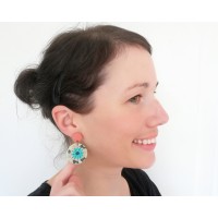 Floral statement earrings