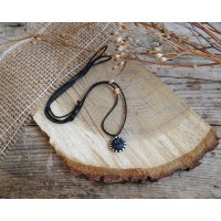 BE YOU Charm Necklace on a Black Cotton Cord