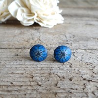 Royal Blue Invisible Clip On Earrings