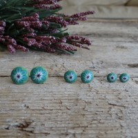 Botanical Jewelry - Green Stud Earrings