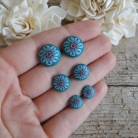 Turquoise Stud Earrings - Handcrafted Earrings