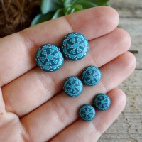 Boho Earrings - Turquoise Mandala Jewelry