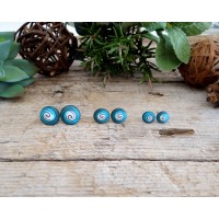 Turquoise Spiral Stud Earrings for Men and Women