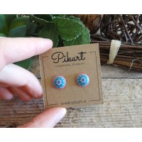 Cute Pink and Turquoise Stud Earrings For Girls