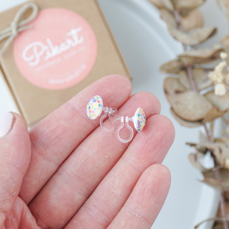 Poletni uhani za pripet za ušesa brez lukenj